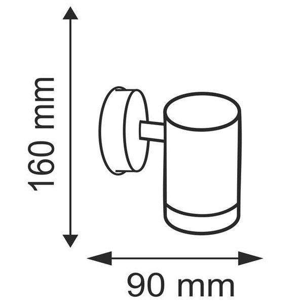 Ścienna LAMPA elewacyjna OLIMP2 208842 Polux ogrodowa OPRAWA zewnętrzny KINKIET tuba na taras IP44 outdoor