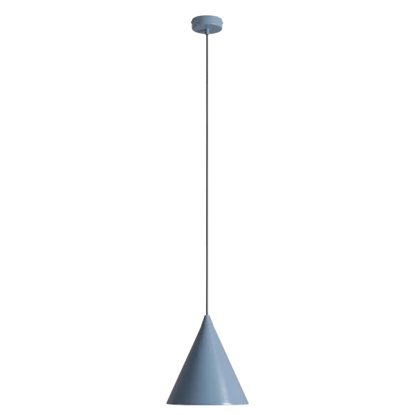 Stożkowa lampa wisząca Form 1108G16 Aldex do przedpokoju niebieska