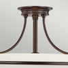 Sufitowa lampa Griffin QZ-GRIFFIN-SFM-PN Quoizel szkło brązowy biały