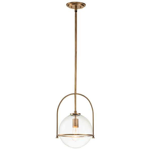 Lampa wisząca QN-SOMERSET-P-C-HB prosta kulista mosiądz