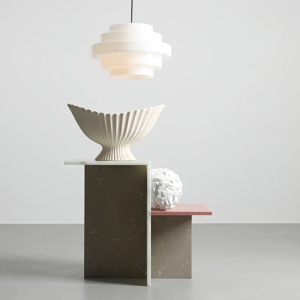 Wisząca lampa szklana FILO 9015G1 do sypialni biała czarna