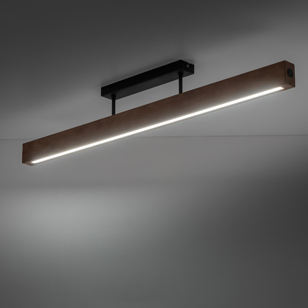 Nasufitowa lampa do jadalni Teo 6614 LED 22W 3000K boho drewniana