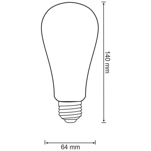 Klimatyczna ŻARÓWKA dekoracyjna 308573 Polux E27 ST64 LED 7,5W 3000K 1055 lm 230V biała ciepła