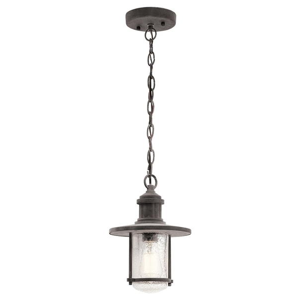 Zewnętrzna LAMPA wisząca Riverwood Riverwood KL-RIVERWOOD8-M Elstead KICHLER klasyczna OPRAWA ogrodowy ZWIS na łańcuchu IP44 cynk przezroczysty
