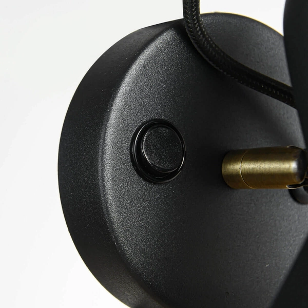 Industrialna LAMPA ścienna ASTAMA LP-1122/1W BK Light Prestige metalowa OPRAWA kinkiet regulowany czarny