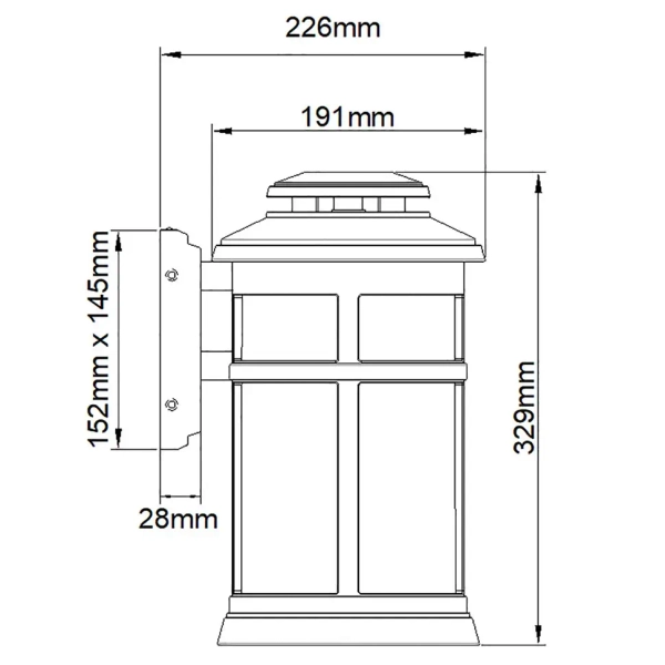 Ścienna LAMPA industrialna Newport FE-NEWPORT-M-ANBZ Elstead FEISS szklana OPRAWA okrągły kinkiet zewnętrzna latarenka IP44 brą