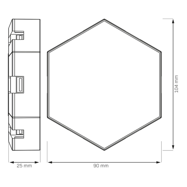 Dekoracyjna lampa ścienna MAYA LED 331458 LED 10W RGBW 9 sześcianów biała