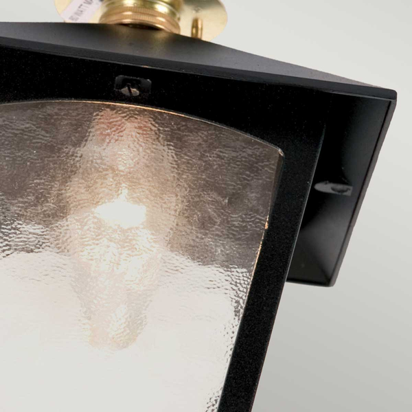 Sufitowa lampa zewnętrzna York BL6C-BLACK szklana metalowa czarna