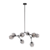 Molekułowa wisząca lampa Ferral PND-75075-8-BK-SG przydymiona czarna