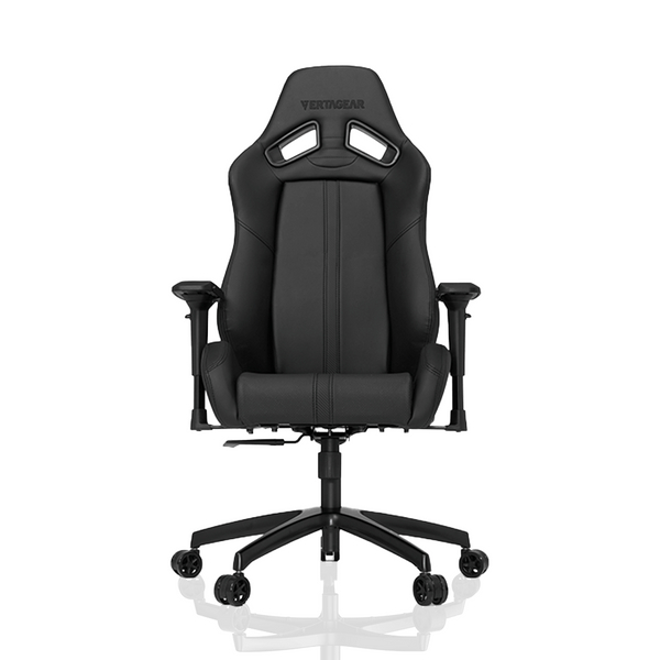 Ergonomiczny fotel S-line z czarnej ekoskóry do gabinetu