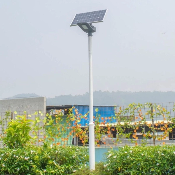 Latarnia uliczna solarna INB-G03-20W Greenie LED 20W RGB czujnik PIR szary