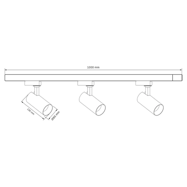 Szynowy zestaw jednofazowy SHARK COB 329059 LED 60W 4000K czarny