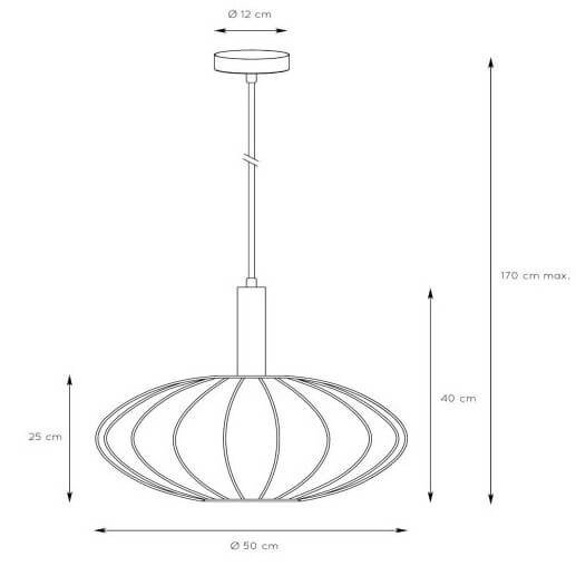 Lampa wisząca nad stół Corina 03447/52/30 klosz siatka czarna złota