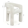 Tapicerowane krzesło LOGAN MM1501100300 białe z tkaniny do jadalni 45cm