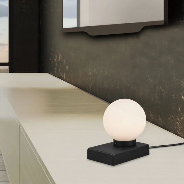 Stołowa lampka dotykowa Davi 5900011-32 RL Light kula czarna biała