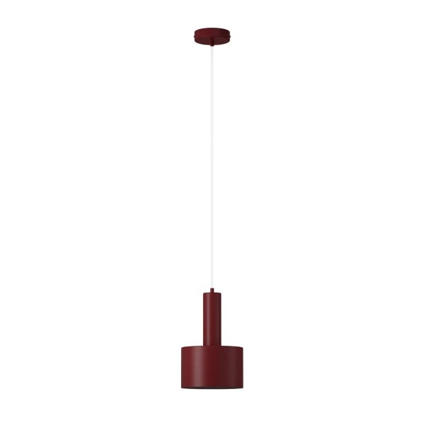 Lampa burgundowa wisząca VITRUM do salonu 1xE27 walec 41638