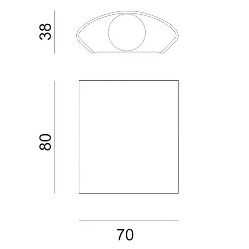 Kikiet ścienny do ogrodu Ortelo OWL-451-1-BL Italux LED 2W 3000K IP54 czarna
