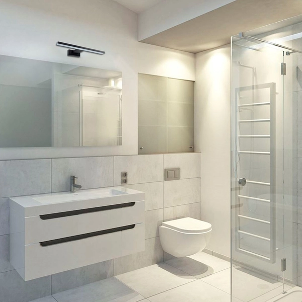 Kinkiet LAMPA ścienna SHINE ML4377 Milagro listwa OPRAWA nad lustro LED 7W 4000K nad obraz IP44 czarna