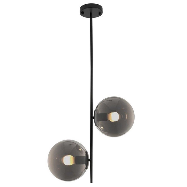 Zwisowa lampa do salonu Venus ST-5025-2 SMOKE Step balls przydymiona czarna