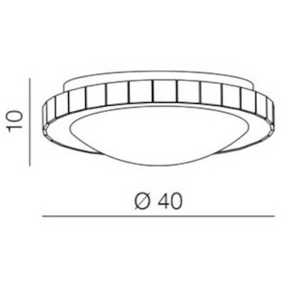 Plafoniera sufitowa Gallant AZ1592 LED 24W 3000K srebrna kryształowa
