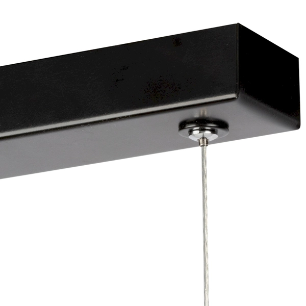 Drewniana LAMPA wisząca LUCAS 69480104 Spotlight ekologiczna OPRAWA belka LED 25,5W 3000K zwis sosna bejcowana czarny