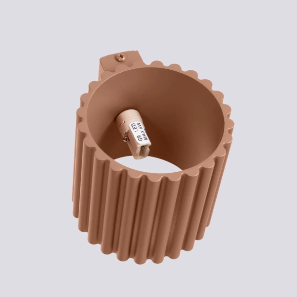 Ścienna tuba AURA mocca SL.1806 ryflowana G9 metalowa