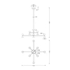Loftowy żyrandol BINGO czarny P0685 1xLED 57W 3000K trawertyn