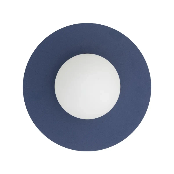 Lampa ścienna kulista SATURN biała granatowa ze szkła 1xG9 ball kula do sypialni 12440