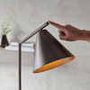 Podłogowa lampa z regulacją 102895 Endon stożek do salonu brąz antyczny