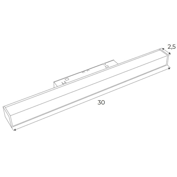 Lampa magnetyczna liniowa Magnetic M0023N Maxlight LED 12W 3000K belka biała