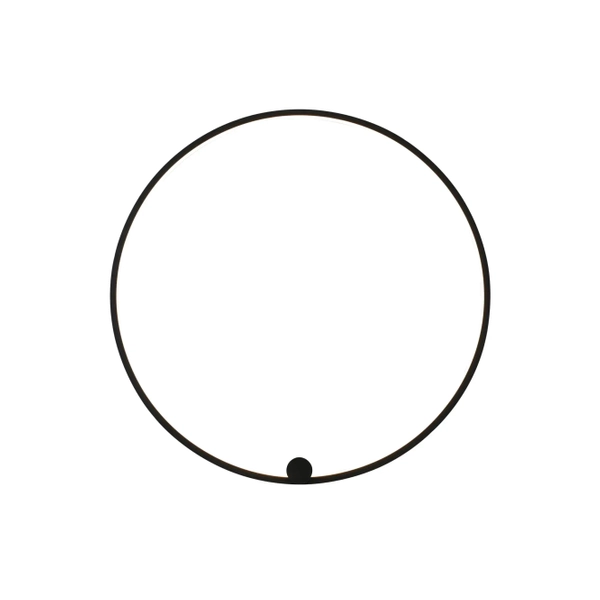 Nowoczesna lampa ścienna Ringa WL0116-L-BK LED 45W 3000-4000K IP44 czarna