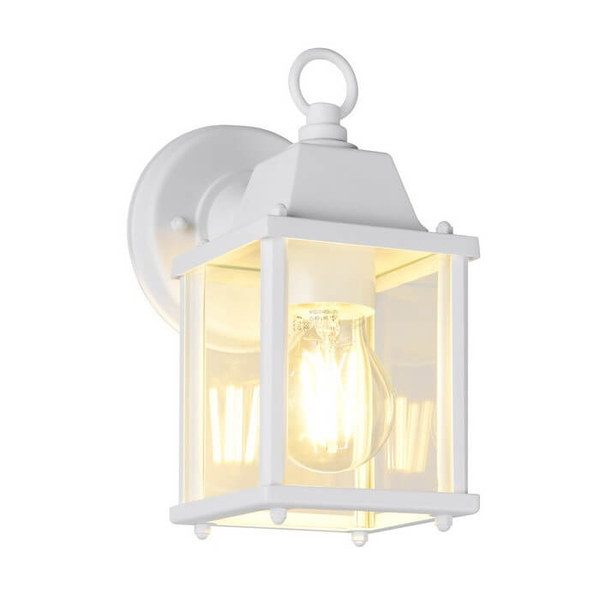 Metalowa lampa ścienna na taras MIRANDE 262260131 IP23 biała