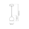 Lampa wisząca Monte MLP8321 kropla przydymiona srebrna