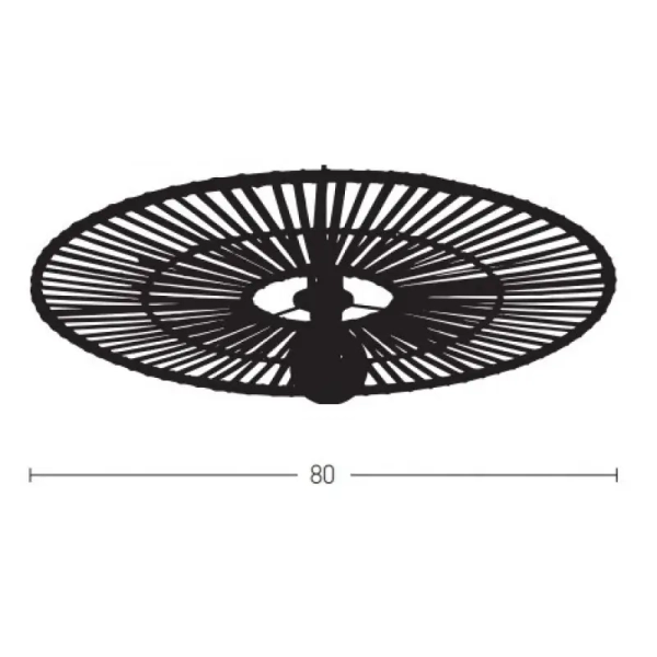 Naturalna lampa sufitowa 19250 do salonu bambusowa biały