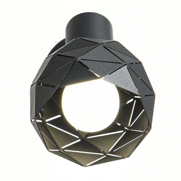 Regulowana LAMPA ścienna REUS LP-8069/1WS BK Light Prestige metalowa OPRAWA geometryczny kinkiet czarny