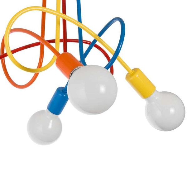 Sufitowa lampa do pokoju dziecięcego VEN W-LOOP/4 MIX spirala kolorowy