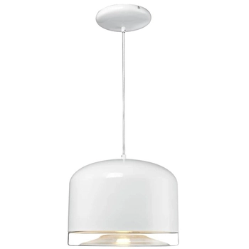 Nowoczesna LAMPA wisząca TRONDHEIM P01086WH Cosmolight metalowa kopuła zwis biały