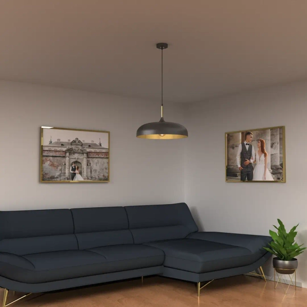 Kopułowa wisząca lampa LINCOLN MLP7898 do salonu metalowa czarna