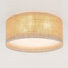 Okrągły plafon jutowy klosz Juta 5798 TK Lighting do salonu brązowy biały