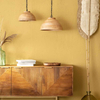 Drewniana lampa wisząca Boho ABR-NLW35-BH-E27 Abruzzo kopuła naturalny