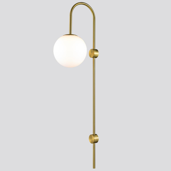 Ścienna lampa DANTE ST-F075 Step ball metal szkło mleczne złota biała