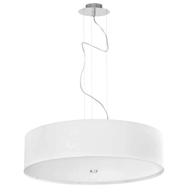 LAMPA wisząca 6772 Nowodvorski okrągła OPRAWA abażurowy zwis szklana biała