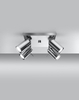 LAMPA sufitowa SL.0730  metalowa OPRAWA kwadratowa SPOT regulowane tuby chrom