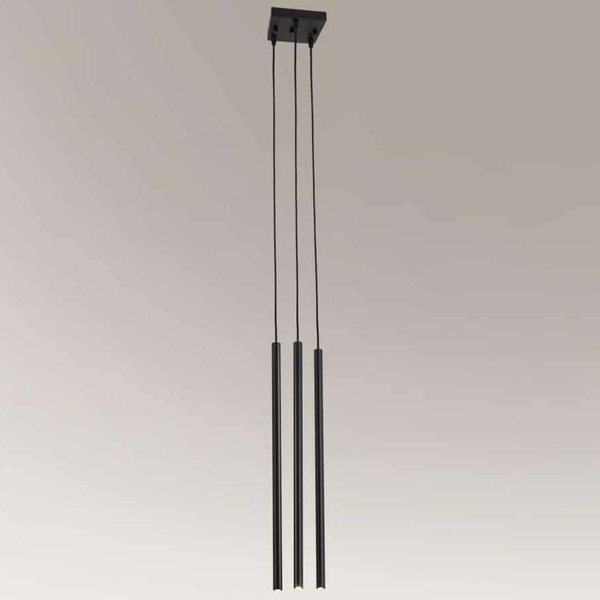 Industrialna LAMPA wisząca KOSAME 7846 Shilo metalowa OPRAWA loftowy ZWIS tuby czarne