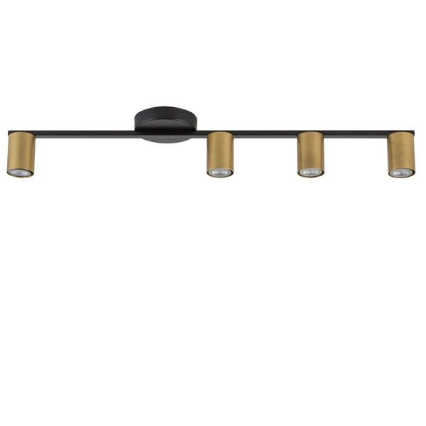 Przysufitowa lampa metalowa Sky do przedpokoju czarna złota