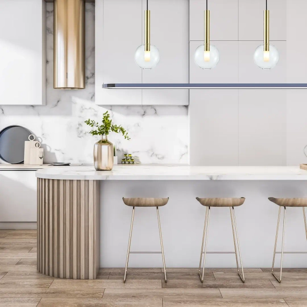 Lampa wisząca nad wyspę NIKO GOLD ML0330 do kuchni złoty