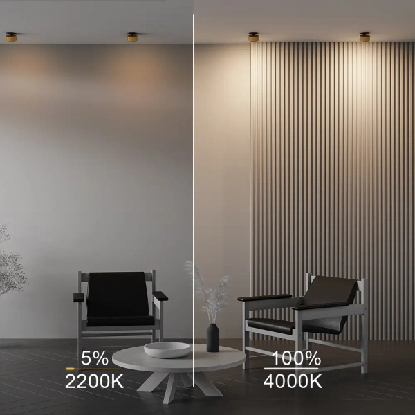 Sufitowa lampa wpustowa Onda DL024-12W-DTW-BMG LED 12W 2200-4000K złoty