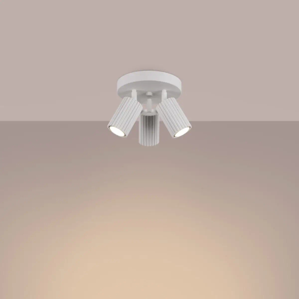 Lampa sufitowa potrójna KARBON SL.1544 do salonu tubki białe