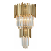 Ścienna lampa glamour CGPIPEORGANWLBRASS2 do pokoju złota