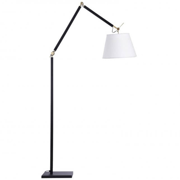 Podłogowa lampa stojąca Zyta AZ4193+AZ2602 Azzardo do sypialni czarna biała